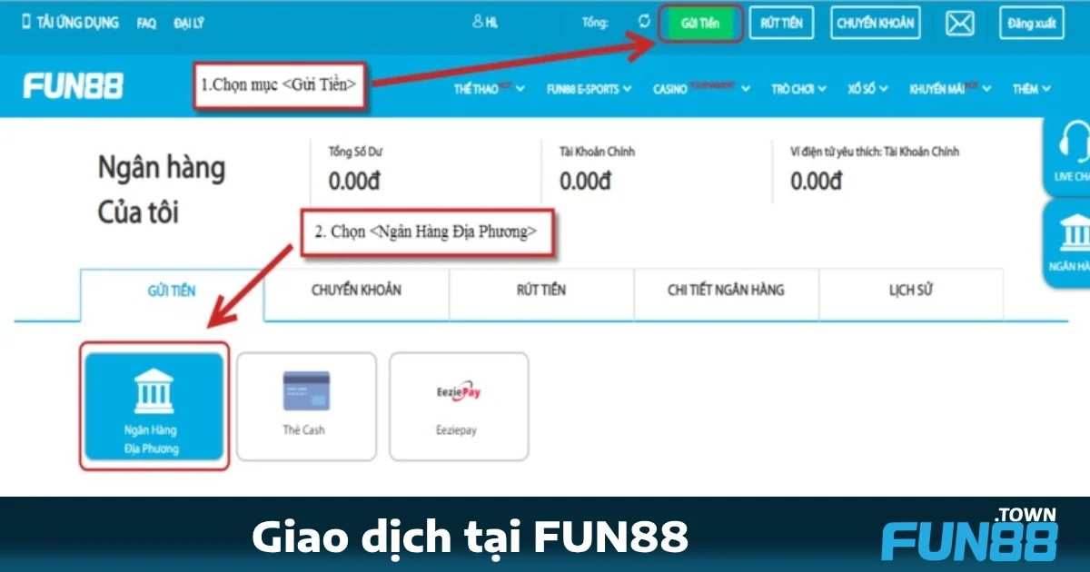Fun88 - Tải App Fun 88 - Link Vào Fun88 Chính Thức 36 Hướng Dẫn Nạp Rút Tiền Tại Fun88 - Nhanh Chóng Và An Toàn